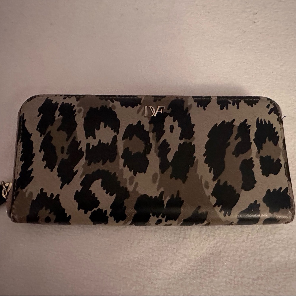 Authentic DVF leopard print wallet